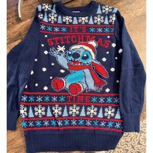 Disney Stitch Kids Holiday Sweater Size Medium 8